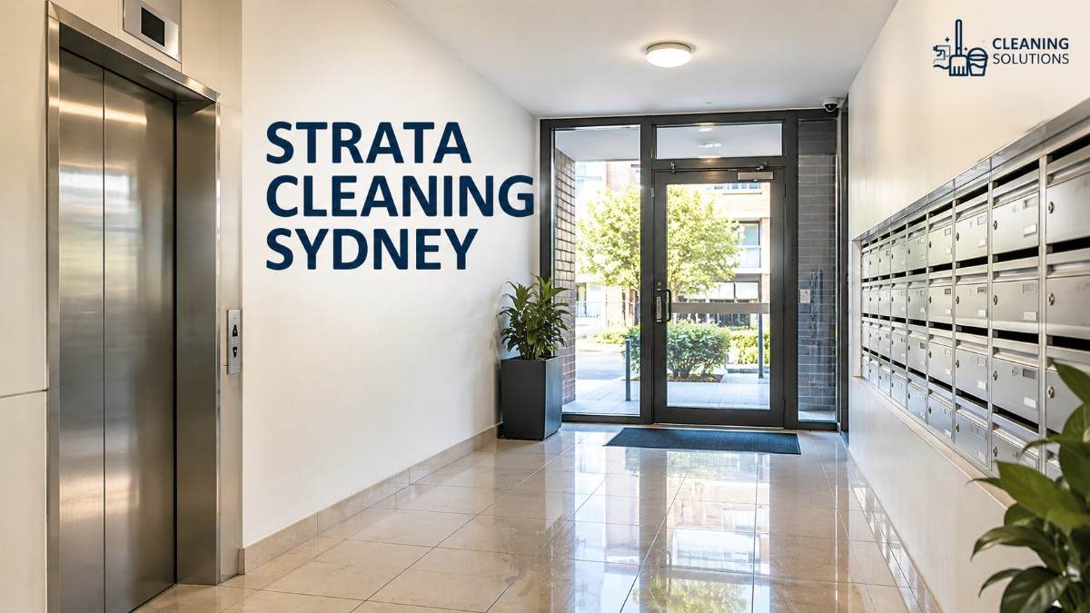 Clean apartment lobby after strata cleaning in Sydney